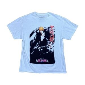 Bleach Shonen Jump T-Shirt Mens Medium Blue Good Ichigo Kurosaki Anime Graphic